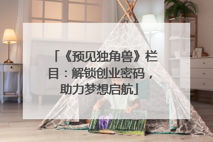 《预见独角兽》栏目：解锁创业密码，助力梦想启航