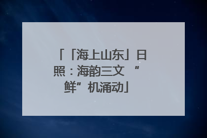 「海上山东」日照：海韵三文 “鲜”机涌动