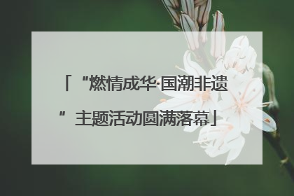 “燃情成华·国潮非遗”主题活动圆满落幕