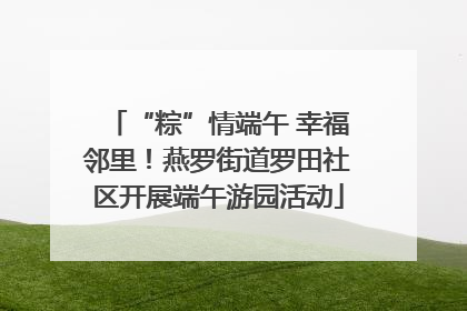 “粽”情端午 幸福邻里！燕罗街道罗田社区开展端午游园活动