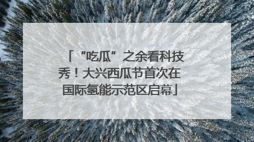 “吃瓜”之余看科技秀！大兴西瓜节首次在国际氢能示范区启幕