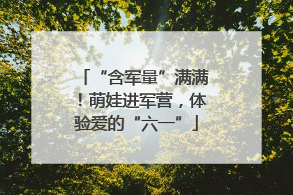 “含军量”满满！萌娃进军营，体验爱的“六一”