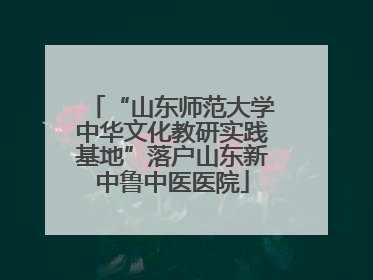 “山东师范大学中华文化教研实践基地”落户山东新中鲁中医医院