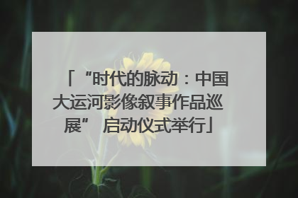“时代的脉动：中国大运河影像叙事作品巡展” 启动仪式举行