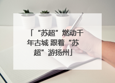 “苏超”燃动千年古城 跟着“苏超”游扬州