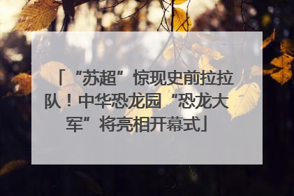 “苏超”惊现史前拉拉队！中华恐龙园“恐龙大军”将亮相开幕式