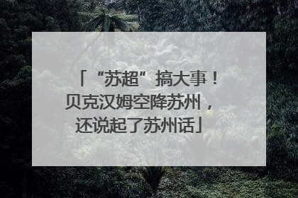 “苏超”搞大事！贝克汉姆空降苏州，还说起了苏州话