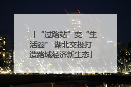 “过路站”变“生活圈” 湖北交投打造路域经济新生态