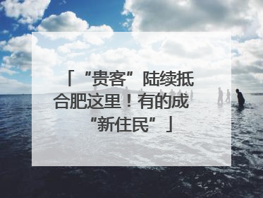 “贵客”陆续抵合肥这里！有的成“新住民”