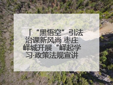 “黑悟空”引法治课新风尚 枣庄峄城开展“峄起学习·政策法规宣讲面对面”活动