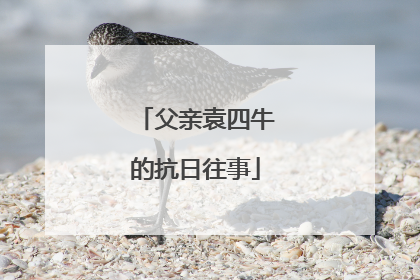 父亲袁四牛的抗日往事