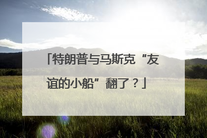 特朗普与马斯克“友谊的小船”翻了?