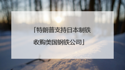 特朗普支持日本制铁收购美国钢铁公司