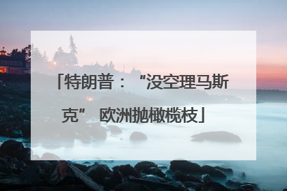 特朗普：“没空理马斯克” 欧洲抛橄榄枝
