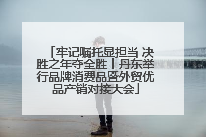 牢记嘱托显担当 决胜之年夺全胜丨丹东举行品牌消费品暨外贸优品产销对接大会