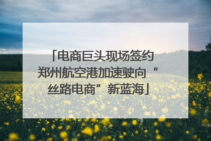 电商巨头现场签约 郑州航空港加速驶向“丝路电商”新蓝海