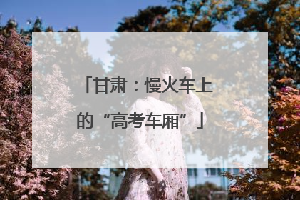 甘肃：慢火车上的“高考车厢”