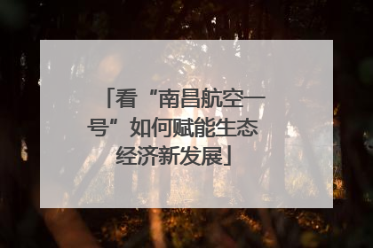 看“南昌航空一号”如何赋能生态经济新发展