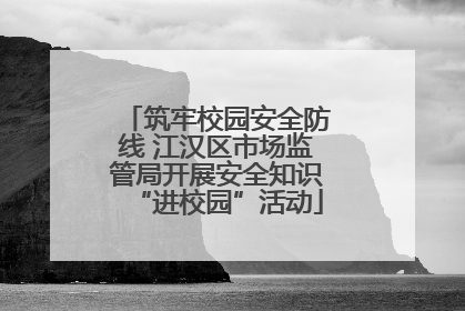 筑牢校园安全防线 江汉区市场监管局开展安全知识“进校园”活动