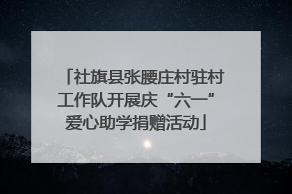 社旗县张腰庄村驻村工作队开展庆“六一”爱心助学捐赠活动