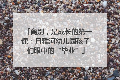 离别，是成长的第一课：月雅河幼儿园孩子们眼中的“毕业”