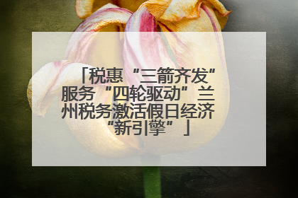 税惠“三箭齐发”服务“四轮驱动”兰州税务激活假日经济“新引擎”