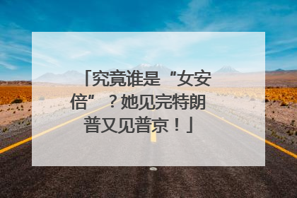 究竟谁是“女安倍”？她见完特朗普又见普京！