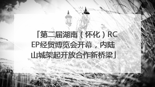 第二届湖南（怀化）RCEP经贸博览会开幕，内陆山城架起开放合作新桥梁