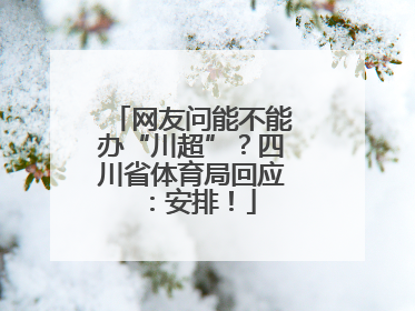 网友问能不能办“川超”？四川省体育局回应：安排！
