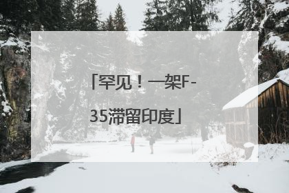 罕见！一架F-35滞留印度