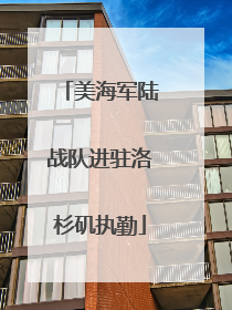 美海军陆战队进驻洛杉矶执勤