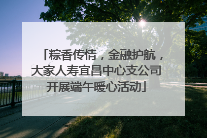 粽香传情，金融护航，大家人寿宜昌中心支公司开展端午暖心活动