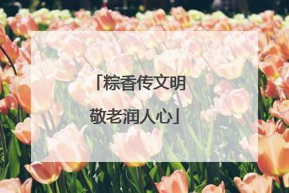 粽香传文明 敬老润人心