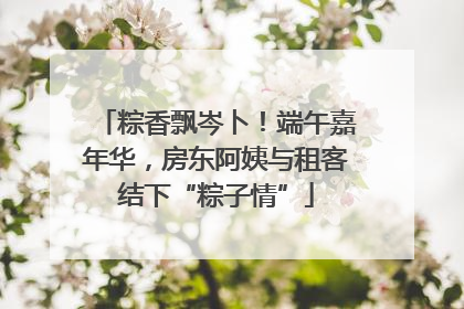 粽香飘岑卜！端午嘉年华，房东阿姨与租客结下“粽子情”