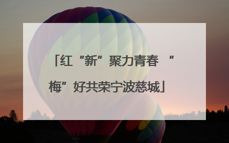 红“新”聚力青春 “梅”好共荣宁波慈城