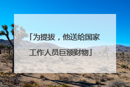 为提拔，他送给国家工作人员巨额财物