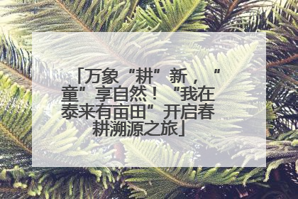 万象“耕”新，“童”享自然！“我在泰来有亩田”开启春耕溯源之旅
