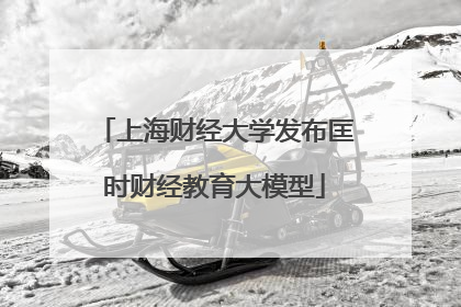 上海财经大学发布匡时财经教育大模型