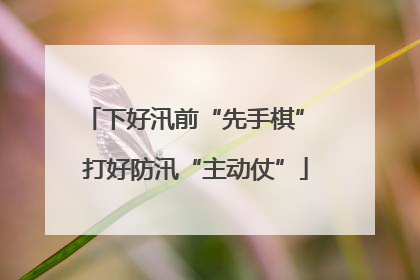 下好汛前“先手棋” 打好防汛“主动仗”
