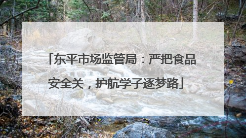 东平市场监管局：严把食品安全关，护航学子逐梦路