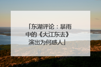 东湖评论：暴雨中的《大江东去》演出为何感人