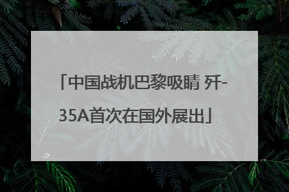 中国战机巴黎吸睛 歼-35A首次在国外展出