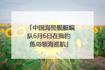 中国海警舰艇编队6月6日在我钓鱼岛领海巡航
