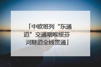 中欧班列“东通道”交通咽喉绥芬河隧道全线贯通