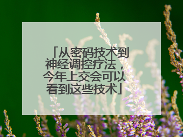 从密码技术到神经调控疗法，今年上交会可以看到这些技术