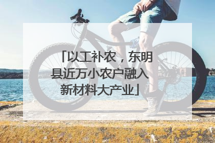 以工补农，东明县近万小农户融入新材料大产业