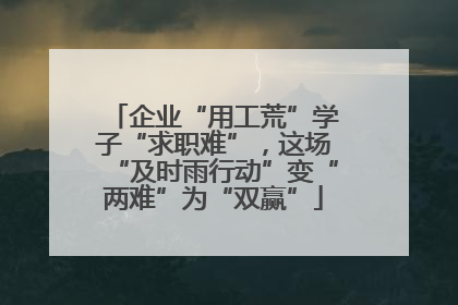 企业“用工荒”学子“求职难”，这场“及时雨行动”变“两难”为“双赢”