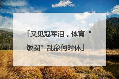 又见冠军泪，体育“饭圈”乱象何时休