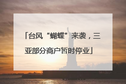 台风“蝴蝶”来袭，三亚部分商户暂时停业