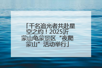 千名追光者共赴星空之约！2025沂蒙山龟蒙景区“夜爬蒙山”活动举行